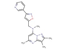 N,2,3,5-tetramethyl-N-[(3-pyridin-3-ylisoxazol-5-yl)methyl]pyrazolo[1,5-a]pyrimidin-7-amine