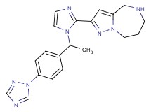 2-(1-{1-[4-(1H-1,2,4-triazol-1-yl)phenyl]ethyl}-1H-imidazol-2-yl)-5,6,7,8-tetrahydro-4H-pyrazolo[1,5-a][1,4]diazepine dihydrochloride