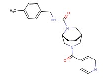 (1S*,5R*)-3-isonicotinoyl-N-(4-methylbenzyl)-3,6-diazabicyclo[3.2.2]nonane-6-carboxamide