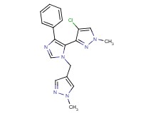 4-chloro-1-methyl-3-{1-[(1-methyl-1H-pyrazol-4-yl)methyl]-4-phenyl-1H-imidazol-5-yl}-1H-pyrazole