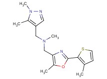 1-(1,5-dimethyl-1H-pyrazol-4-yl)-N-methyl-N-{[5-methyl-2-(3-methyl-2-thienyl)-1,3-oxazol-4-yl]methyl}methanamine