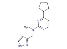 4-cyclopentyl-N-methyl-N-(1H-pyrazol-3-ylmethyl)pyrimidin-2-amine