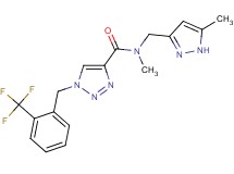 N-methyl-N-[(5-methyl-1H-pyrazol-3-yl)methyl]-1-[2-(trifluoromethyl)benzyl]-1H-1,2,3-triazole-4-carboxamide