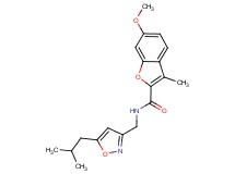 N-[(5-isobutylisoxazol-3-yl)methyl]-6-methoxy-3-methyl-1-benzofuran-2-carboxamide