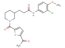 3-{1-[(5-acetyl-2-thienyl)carbonyl]-3-piperidinyl}-N-(3-chloro-4-methoxyphenyl)propanamide