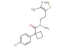 1-(4-chlorophenyl)-N-methyl-N-[2-(4-methyl-1,3-thiazol-5-yl)ethyl]cyclobutanecarboxamide