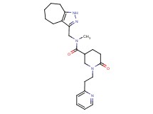 N-(1,4,5,6,7,8-hexahydrocyclohepta[c]pyrazol-3-ylmethyl)-N-methyl-6-oxo-1-[2-(2-pyridinyl)ethyl]-3-piperidinecarboxamide
