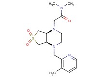 N,N-dimethyl-2-[(4aR*,7aS*)-4-[(3-methylpyridin-2-yl)methyl]-6,6-dioxidohexahydrothieno[3,4-b]pyrazin-1(2H)-yl]acetamide