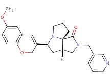 (3aS*,5S*,9aS*)-5-(6-methoxy-2H-chromen-3-yl)-2-(3-pyridinylmethyl)hexahydro-7H-pyrrolo[3,4-g]pyrrolizin-1(2H)-one