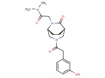 2-{(1S*,5R*)-3-[(3-hydroxyphenyl)acetyl]-7-oxo-3,6-diazabicyclo[3.2.2]non-6-yl}-N,N-dimethylacetamide