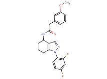 N-[1-(2,4-difluorophenyl)-4,5,6,7-tetrahydro-1H-indazol-4-yl]-2-(3-methoxyphenyl)acetamide