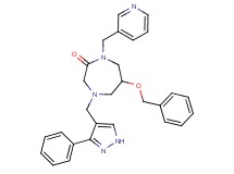 6-(benzyloxy)-4-[(3-phenyl-1H-pyrazol-4-yl)methyl]-1-(3-pyridinylmethyl)-1,4-diazepan-2-one