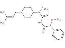 2-methoxy-N-{1-[1-(3-methyl-2-buten-1-yl)-4-piperidinyl]-1H-pyrazol-5-yl}-2-phenylacetamide
