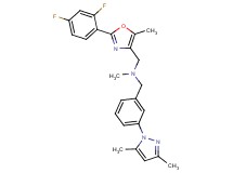 1-[2-(2,4-difluorophenyl)-5-methyl-1,3-oxazol-4-yl]-N-[3-(3,5-dimethyl-1H-pyrazol-1-yl)benzyl]-N-methylmethanamine