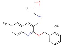 ({6-methyl-2-[(2-methylbenzyl)oxy]-3-quinolinyl}methyl)[(3-methyl-3-oxetanyl)methyl]amine