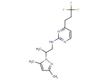 N-[2-(3,5-dimethyl-1H-pyrazol-1-yl)propyl]-4-(3,3,3-trifluoropropyl)pyrimidin-2-amine