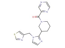 2-({3-[1-(1,3-thiazol-4-ylmethyl)-1H-imidazol-2-yl]piperidin-1-yl}carbonyl)pyrazine