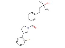4-(3-{[3-(2-fluorophenyl)-1-pyrrolidinyl]carbonyl}phenyl)-2-methyl-2-butanol