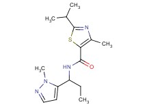 2-isopropyl-4-methyl-N-[1-(1-methyl-1H-pyrazol-5-yl)propyl]-1,3-thiazole-5-carboxamide