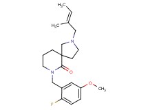 7-(2-fluoro-5-methoxybenzyl)-2-[(2E)-2-methyl-2-buten-1-yl]-2,7-diazaspiro[4.5]decan-6-one