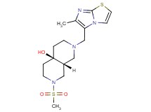 (4aR*,8aR*)-2-[(6-methylimidazo[2,1-b][1,3]thiazol-5-yl)methyl]-7-(methylsulfonyl)octahydro-2,7-naphthyridin-4a(2H)-ol