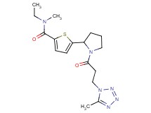 N-ethyl-N-methyl-5-{1-[3-(5-methyl-1H-tetrazol-1-yl)propanoyl]-2-pyrrolidinyl}-2-thiophenecarboxamide