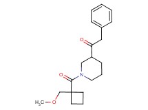 1-(1-{[1-(methoxymethyl)cyclobutyl]carbonyl}-3-piperidinyl)-2-phenylethanone