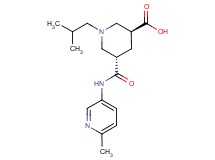 (3S*,5S*)-1-isobutyl-5-{[(6-methyl-3-pyridinyl)amino]carbonyl}-3-piperidinecarboxylic acid