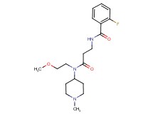 2-fluoro-N-{3-[(2-methoxyethyl)(1-methylpiperidin-4-yl)amino]-3-oxopropyl}benzamide