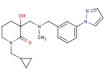 1-(cyclopropylmethyl)-3-hydroxy-3-({methyl[3-(1H-pyrazol-1-yl)benzyl]amino}methyl)-2-piperidinone