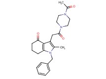 3-[2-(4-acetyl-1-piperazinyl)-2-oxoethyl]-1-benzyl-2-methyl-1,5,6,7-tetrahydro-4H-indol-4-one
