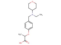 2-(4-{[ethyl(tetrahydro-2H-pyran-4-yl)amino]methyl}phenoxy)propanoic acid