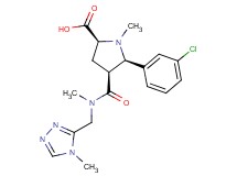 (2S*,4S*,5R*)-5-(3-chlorophenyl)-1-methyl-4-({methyl[(4-methyl-4H-1,2,4-triazol-3-yl)methyl]amino}carbonyl)pyrrolidine-2-carboxylic acid