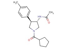 N-[(3S*,4R*)-1-(cyclopentylcarbonyl)-4-(4-methylphenyl)-3-pyrrolidinyl]acetamide