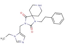 3-[(1-ethyl-1H-imidazol-5-yl)methyl]-1-(2-phenylethyl)-1,3,8-triazaspiro[4.5]decane-2,4-dione dihydrochloride