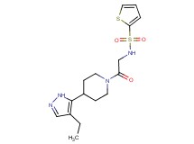 N-{2-[4-(4-ethyl-1H-pyrazol-5-yl)piperidin-1-yl]-2-oxoethyl}thiophene-2-sulfonamide