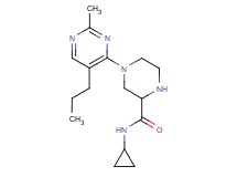 N-cyclopropyl-4-(2-methyl-5-propyl-4-pyrimidinyl)-2-piperazinecarboxamide