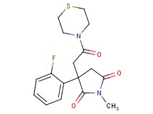 3-(2-fluorophenyl)-1-methyl-3-[2-oxo-2-(4-thiomorpholinyl)ethyl]-2,5-pyrrolidinedione