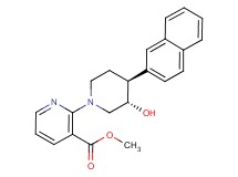 methyl 2-[(3S*,4S*)-3-hydroxy-4-(2-naphthyl)piperidin-1-yl]nicotinate
