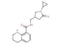 N-[(1-cyclopropyl-5-oxopyrrolidin-3-yl)methyl]-1,2,3,4-tetrahydroquinoline-8-carboxamide