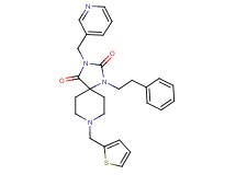 1-(2-phenylethyl)-3-(3-pyridinylmethyl)-8-(2-thienylmethyl)-1,3,8-triazaspiro[4.5]decane-2,4-dione