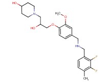 1-[3-(4-{[(2,3-difluoro-4-methylbenzyl)amino]methyl}-2-methoxyphenoxy)-2-hydroxypropyl]-4-piperidinol