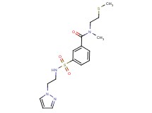N-methyl-N-[2-(methylthio)ethyl]-3-({[2-(1H-pyrazol-1-yl)ethyl]amino}sulfonyl)benzamide