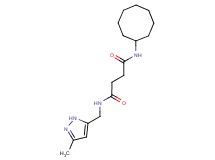 N-cyclooctyl-N'-[(3-methyl-1H-pyrazol-5-yl)methyl]succinamide