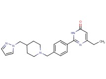 6-ethyl-2-(4-{[4-(1H-pyrazol-1-ylmethyl)piperidin-1-yl]methyl}phenyl)pyrimidin-4(3H)-one