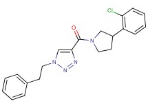 4-{[3-(2-chlorophenyl)-1-pyrrolidinyl]carbonyl}-1-(2-phenylethyl)-1H-1,2,3-triazole