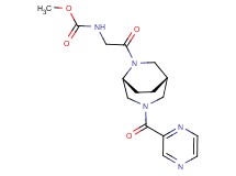 methyl {2-oxo-2-[(1S*,5R*)-3-(2-pyrazinylcarbonyl)-3,6-diazabicyclo[3.2.2]non-6-yl]ethyl}carbamate