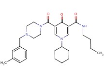 N-butyl-1-cyclohexyl-5-{[4-(3-methylbenzyl)-1-piperazinyl]carbonyl}-4-oxo-1,4-dihydro-3-pyridinecarboxamide