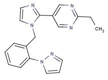 2-ethyl-5-{1-[2-(1H-pyrazol-1-yl)benzyl]-1H-imidazol-2-yl}pyrimidine