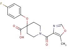4-(4-fluorophenoxy)-1-[(5-methyl-1,3-oxazol-4-yl)carbonyl]piperidine-4-carboxylic acid